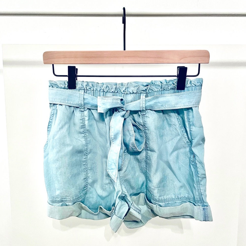 New Aerie Paperbag Shorts in Blue Size Small - Picture 2 of 4